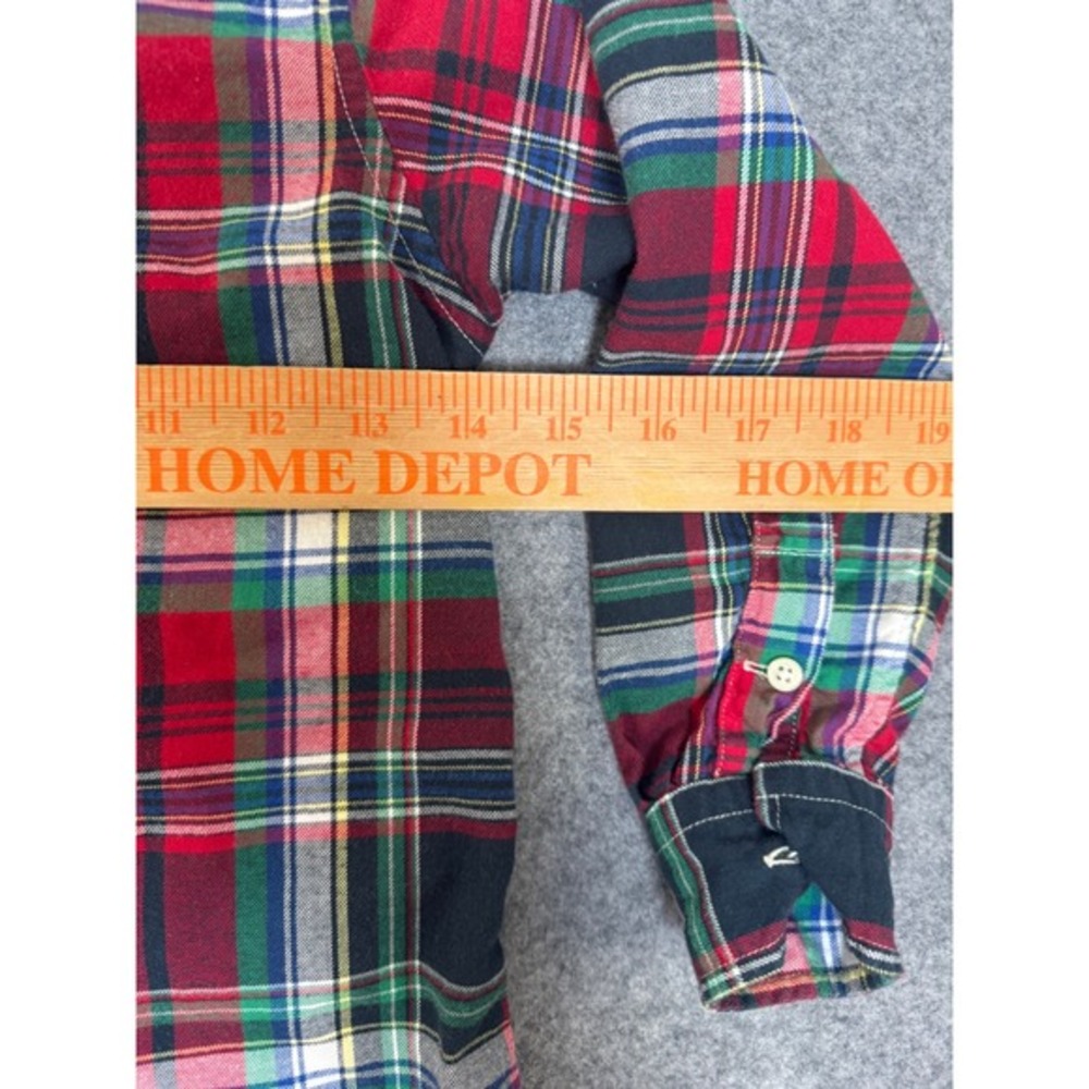 Ralph Lauren Boys Size 5 Plaid Flannel‎ Button Down Shirt Red Green Blue Cotton - Picture 4 of 6